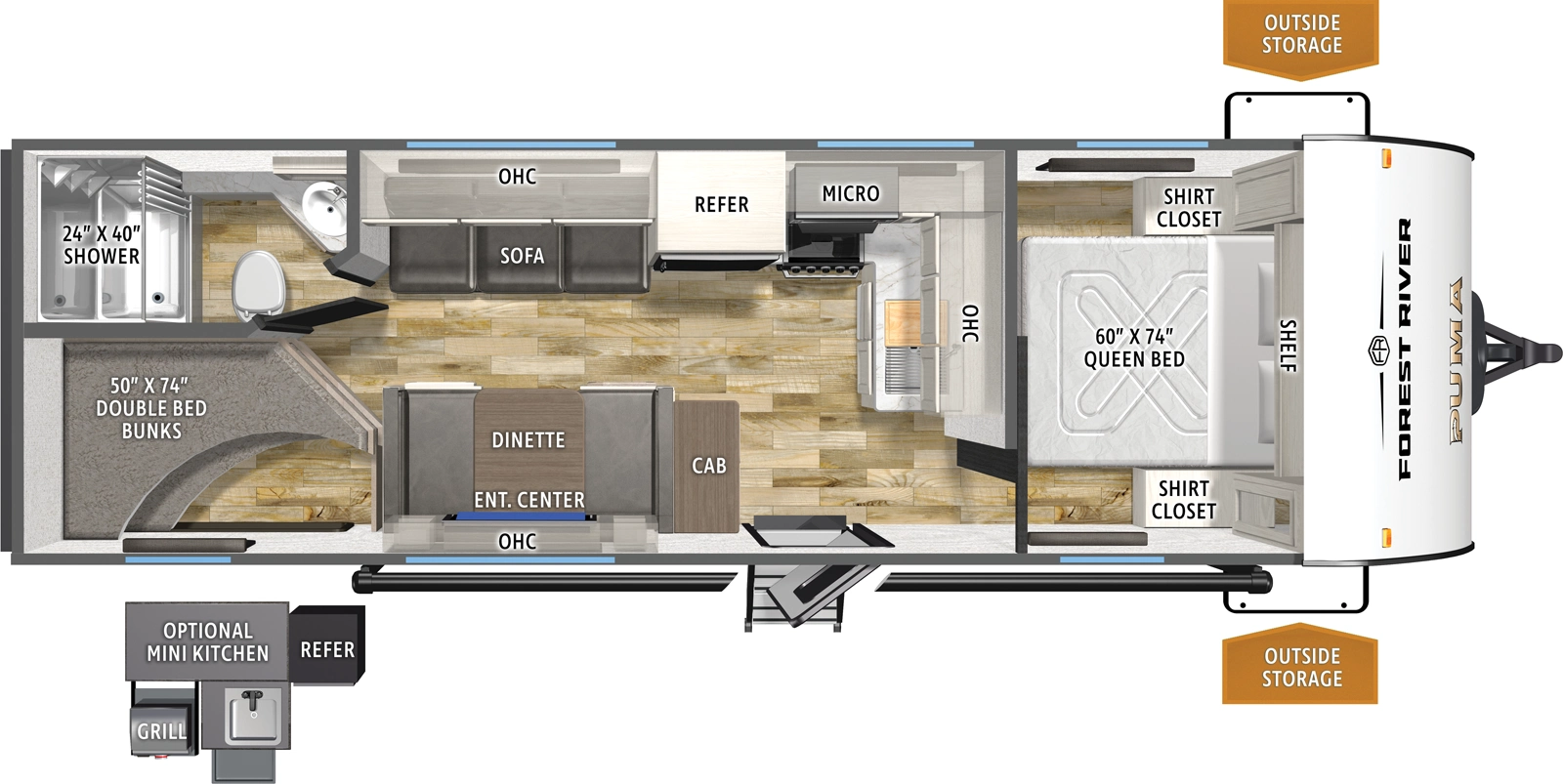 Puma Camping Edition 23BHCE Floorplan